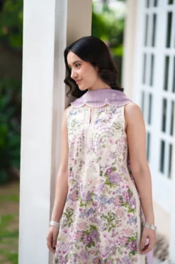 Alternative view of Love Lilac Luxury Embroidered Printed 3PCS SET (NEL-26631)