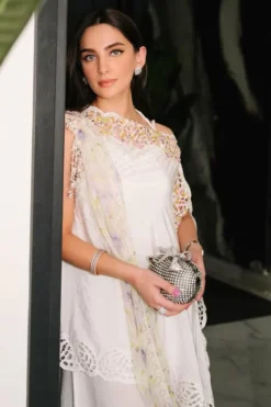 Alternative view of Ivory Solenne Shirt And Drape Dupatta With Pants