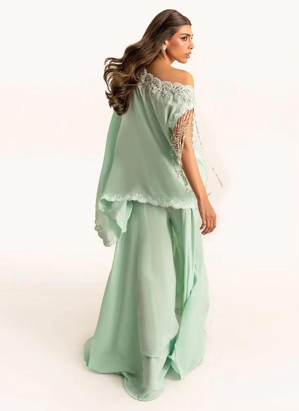Anari Shirt And Drape Dupatta With Pants - Image 3