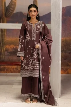 Embroidered 3 PC Suit | 16836/401/558