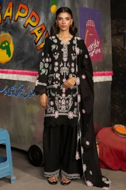 Embroidered 3 PC Suit | 16619/401/201