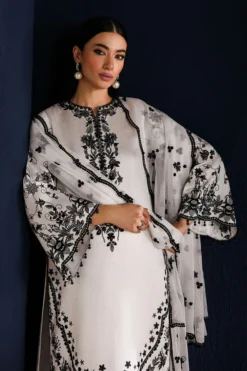Alternative view of Embroidered Jacquard Silk F-4442