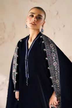 Alternative view of Embroidered Velvet Shawl VS-58