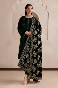 Embroidered Velvet Shawl VS-65