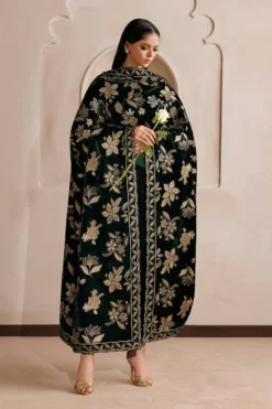 Alternative view of Embroidered Velvet Shawl VS-65