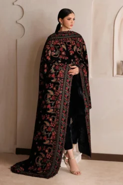 Embroidered Velvet Shawl VS-67