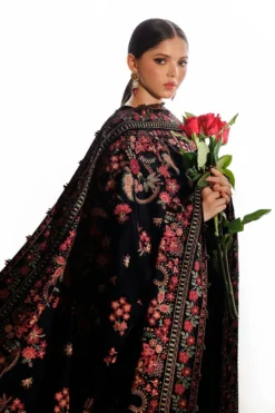 Alternative view of Embroidered Velvet Shawl VS-67