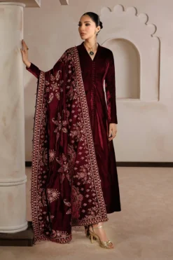 Embroidered Velvet Shawl VS-69