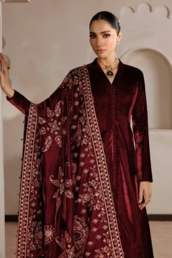 Alternative view of Embroidered Velvet Shawl VS-69