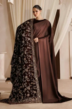 Embroidered Velvet Shawl VS-72