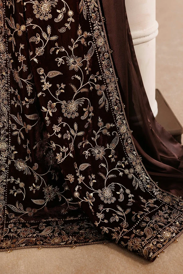 Embroidered Velvet Shawl VS-72 - Image 3