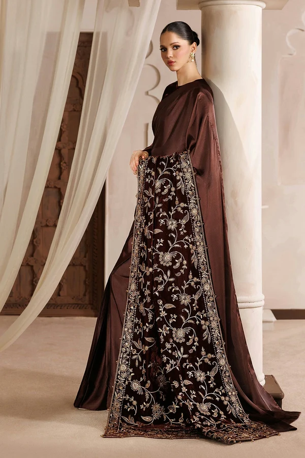 Embroidered Velvet Shawl VS-72 - Image 4