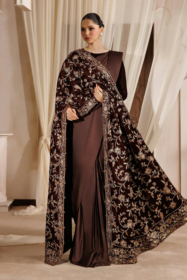 Embroidered Velvet Shawl VS-72 - Image 2