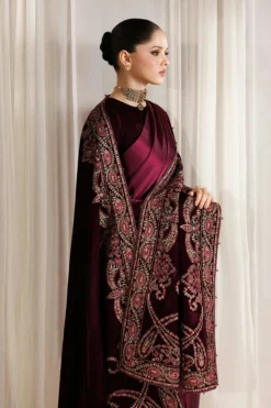 Alternative view of Embroidered Velvet Shawl VS-74