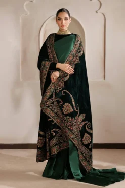 Embroidered Velvet Shawl VS-75