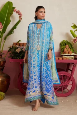 Elaria Sky Blue Kaftan