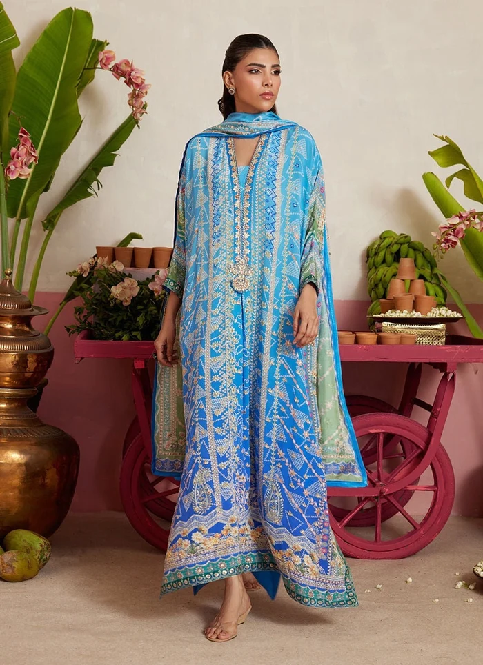 Elaria Sky Blue Kaftan