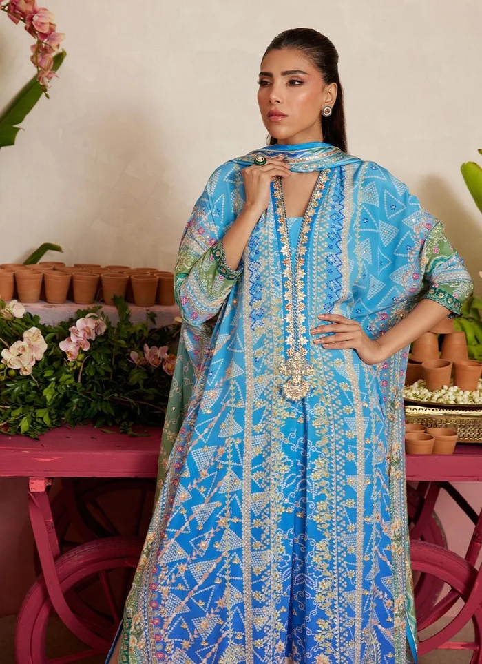 Elaria Sky Blue Kaftan - Image 2