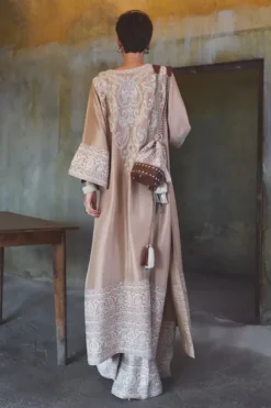Alternative view of Coffee beige tilla-thread embroidery kurta set