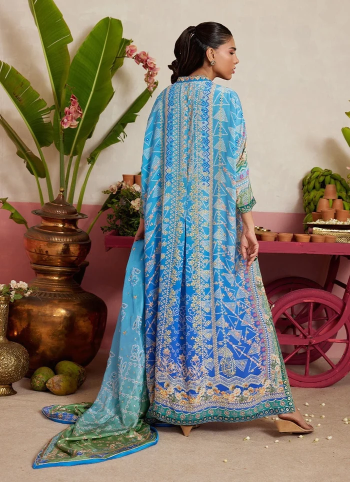 Elaria Sky Blue Kaftan - Image 4