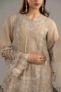 Alternative view of 3 Piece Embroidered Velvet Suit | SFW2533-OFW