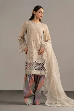 3 Piece Embroidered Velvet Suit | SFW2533-OFW