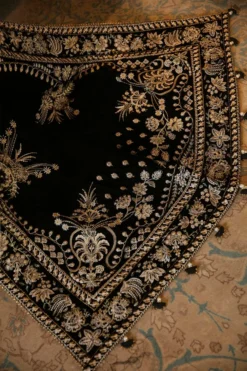 Alternative view of Embroidered Velvet Shawl VS-24