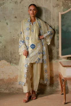 Embroidered 3 PC Suit | 17153/501/504