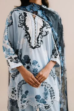 Alternative view of Printed Embroidered 3 PC Suit | 17114/201/301