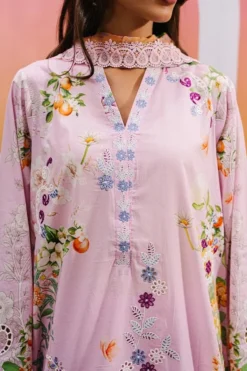 Alternative view of Printed Embroidered 3 PC Suit | 17088/651/421