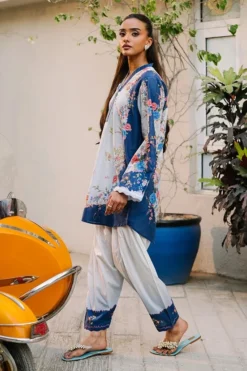 Alternative view of Printed Solid CO-ORD Set | 17187/201/311