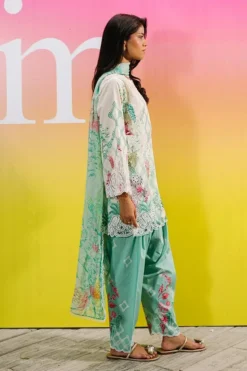 Alternative view of Printed Embroidered 3 PC Suit | 17093/201/355