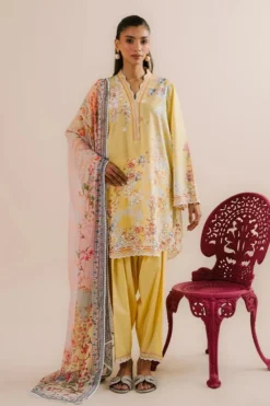 Printed Embroidered 3 PC Suit | 17019/201/501