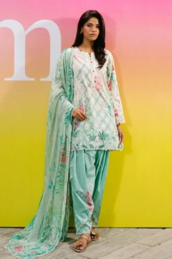 Printed Embroidered 3 PC Suit | 17093/201/355