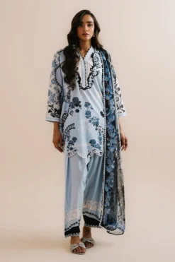 Printed Embroidered 3 PC Suit | 17114/201/301
