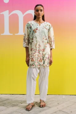 Printed Embroidered Shirt | 17154/201/351